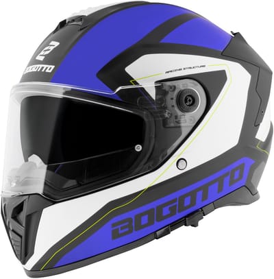 Bogotto FF122 BGT Wit Blauw Integraalhelm - Helm