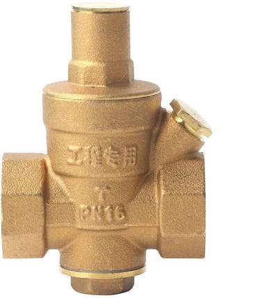 Dailygoody - Messing Waterdruk Regelaar - Verstelbare Drukventiel - Voor Optimale Waterdruk - Geschikt voor Tuin en Huis - Tot 1.6MPa - Duurzaam
