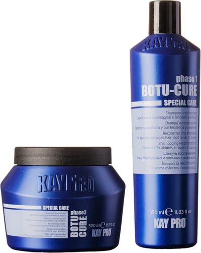KayPro Botu-cure set shampoo 350ml & haarmasker 500ml - bundel "botoxbehandeling" ideaal voor het herstellen en verzorgen van beschadigd haar - haarverzorging set - Geschenkset - Giftset - voordeelverpakking