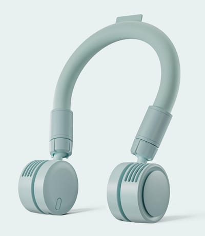 Draagbare Neck Fan - Handenvrije Waaier zonder Bladen - 360° Verkoelende Persoonlijke Ventilator - Oplaadbaar via USB-Batterij - 3 Instelbare Snelheden - Draagbare Ventilator voor Buiten - Binnen - Kantoor - Reizen - Sport - Vrouwen (Groen)