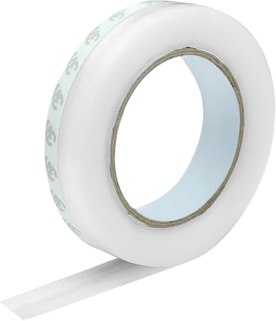Famanu – Siliconen afdichtingsstrip voor deuren - heldere deurafdichtingsstrip voor deuren tocht excluder tape transparant weersbestendig voor deuren raam winddicht stofdicht geluiddicht (8M/26FT 25MM)