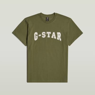 T-shirt Korte Mouw G-Star Raw D26840 C336 Felt Logo R T