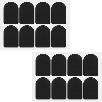 Dailygoods- Mondstuk Patches 16 Stuks - Rubberen Kussens - Duurzaam Siliconen - Alt Tenorsaxofoon/Klarinet - Antivibratie - Zwart 0,8 mm - Mondstuk Kussen