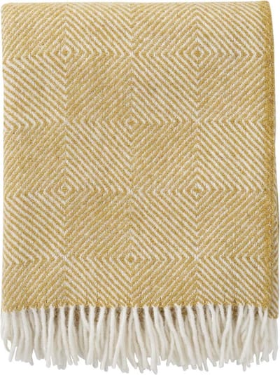 Klippan recycled wollen plaid - Gooseye - geel - 130x200cm
