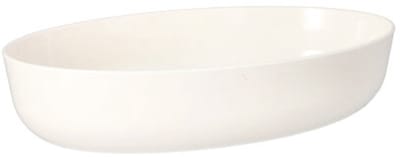 15 Herbruikbare schalen ovaal 1600 ml 6 cm x 16,5 cm x 26 cm wit Cella