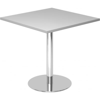 BISTRO F88Q C - Systeem conferentietafel Grijs 80 x 80 Chroom