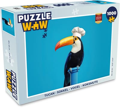 Puzzel Tucan - Sokkel - Vogel - Koksmuts - Legpuzzel - Puzzel 1000 stukjes volwassenen