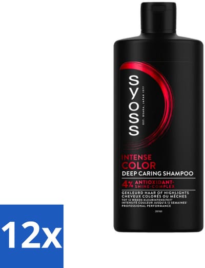 12 x SYOSS - Color 440 ml - Shampoo - Langdurige Styling - 440ml - Kleur Shampoo - Gekleurd Haar - Haarverzorging - Haarkleur Behoud - Anti-oxidanten