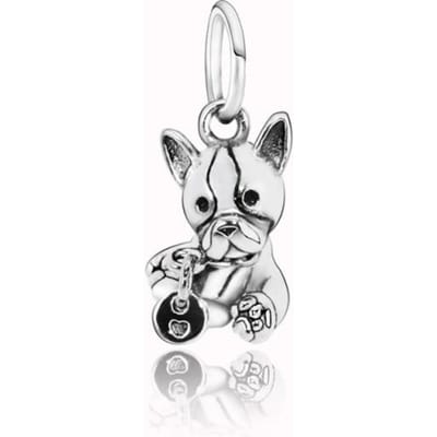 Véritable 925 en argent Sterling mignon mon ami chien de compagnie balancent breloque O pendentif ajustement Original Bracelet bijoux cadeau white