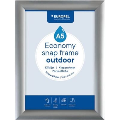 Europel Kliklijst Economy Outdoor A5 Zilver 25 mm