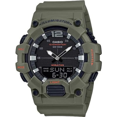 Casio YOUTH Serie-Schijf Dubbel Display Mode Trend Tien Jaar Elektrisch Waterdicht Schokbestendig Sport Horloge Buiten Aanbevolen Shi Ying HDC-700-3A2 zwart