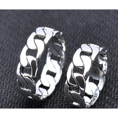 Puur Zilver 925 Thais Zilver Liefdeskoppel Ringen Band Retro Weef Vlecht Kruis Schakelketting S925 Ringbanden Sieraden (Hy ) white
