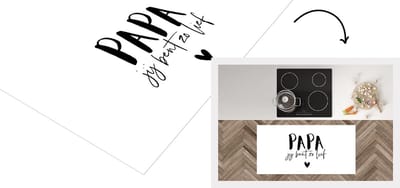 Keukenloper - Loper keuken - Spreuken - Papa jij bent zo lief - Quotes - Papa - 120x60 cm - Keukenloper vinyl