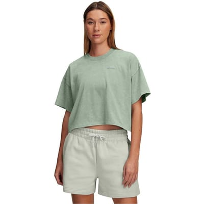 Calvin Klein Dames/Dames Wash Zwaargewicht Cropped T-shirt (Groen)