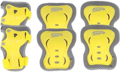 Beschermende uitrusting set - Knie elleboog pols - Sportieve activiteiten - Verstelbare klittenbandsluitingen - 6-delig - Zwart