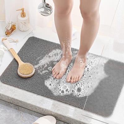 YAGXIG Douchemat - Antislip - Antislip badmat - Schimmelwerend - Waterdoorlatend Antislipmat - Huidvriendelijk - Veilig - Antislipmat - Douchemat - Geschikt voor douche of bad - Grijs - 40*60cm