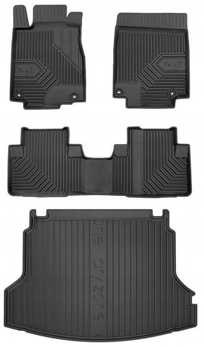 Honda CR-V IV automaat - Rubber automatten + kofferbakmat - Perfecte pasvorm - Geurloos TPE - Hoge beschermrand