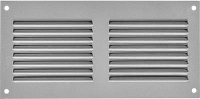 Paneir Airdesigns- metaal-200 X 100 -omgezette rand - opbouw - aanvoer & afvoer  - grijs