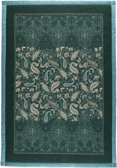 Famanu – Plaid van 135 x 190 cm, hoogwaardige katoenen deken met een stijlvol patroon, multifunctioneel voor bank, stoel en bed