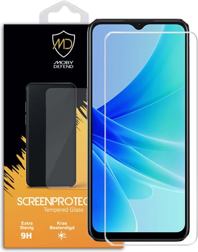 MobyDefend Screenprotector - Geschikt voor Oppo A57 / A57s / A77 - Case-Friendly Screensaver - Gehard Glas