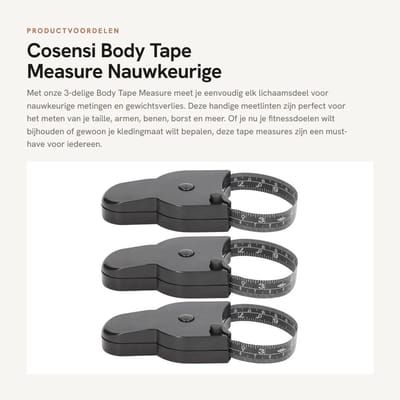 Dailygoods- Meetlint 3 Stuks - Lichaam Meetlint - Precisie Naaien - Huishoudelijk Gebruik - Telescopische Functie - Comfortabele Metingen - Lichaamsmeetlint