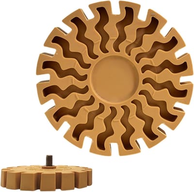 Plakverwijderaar Wiel - Gumwiel Sticker - Efficiënte Verwijdering - Beschadigt Oppervlakken Niet - 100 mm Diameter - Rubber