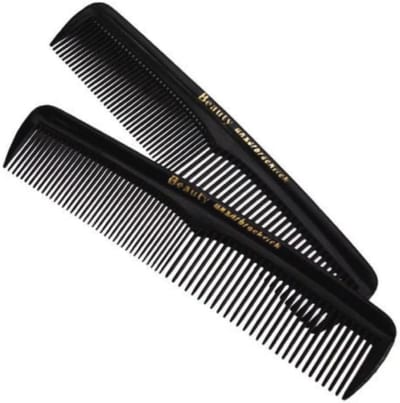 2 Onbreekbare Zwarte Kammen van 13 cm - Perfect voor Stylen en Kammen