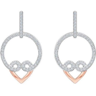 Boucles d'oreilles Cœur Chic Mon Héros Swarovski Boucles d'oreilles Femme 5490426 White Gold-Plated Rose Gold white
