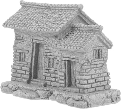 Miniatuur Huis - Decoratie Ornament - Mini Tuinieren - Creatief Chinees Design - Lichtgewicht - Grijs