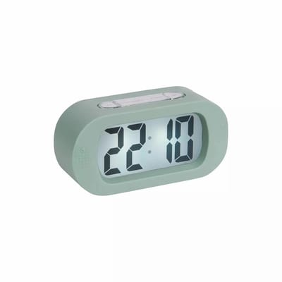 Karlsson Wekker Gummy - Rubberized Groen - 14x7x5cm - Scandinavisch - Wekker voor slaapkamer - Wekkers