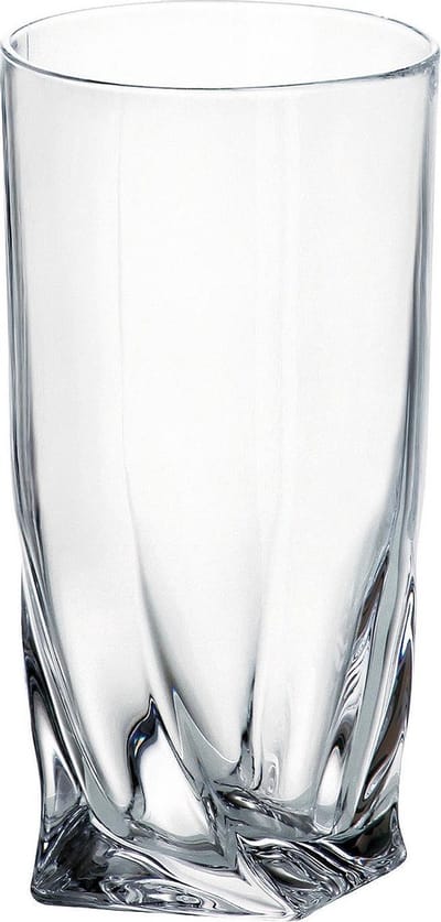 Longdrink waterglazen Quadro - Bohemia Kristal glazen - 2 stuks