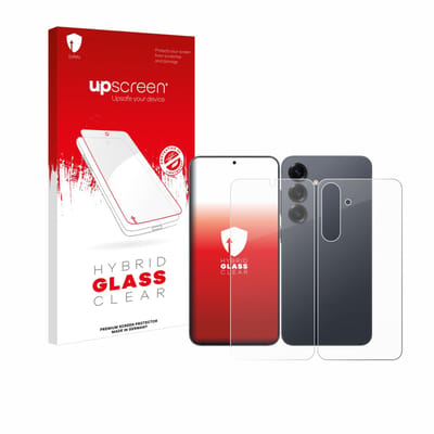 upscreen - Screenprotector voor Samsung Galaxy S25 Plus (Voor+Achter) - Folie Beschermfolie Beschermglas transparant