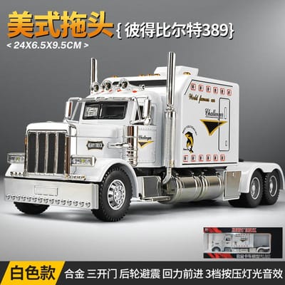 1:24 Peterbilt 389 Livrée Flamme Camion Semi-remorque Lourd Américain Tracteur Modèle Réduit en Alliage Métallique Moulé sous Pression Voiture de Collection Maison Tendance Affichage de Bureau Cadeau