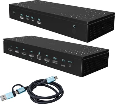 i-tec CA5MONITORDOCKPDIT laptop dock & poortreplicator Bedraad USB 3.2 Gen 1 (3.1 Gen 1) Type-C Zwart