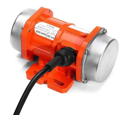 Beton Vibrator Motor - Trillingsmotor Elektrisch - Beton Verdichten - Verstelbaar Excentriciteitsblok - 30W - Oranje
