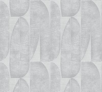 3D BLADEREN BEHANG | Geometrisch - Licht grijs - Livingwalls Stories of Life