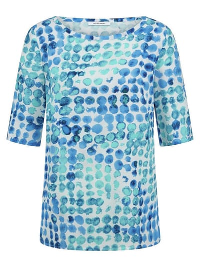 Blouse Van Peter Hahn blauw