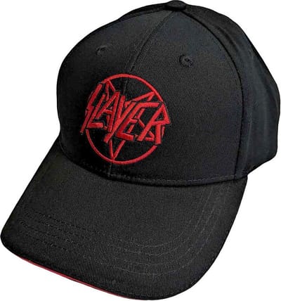 Slayer - Pentagram Logo Baseball pet - Zwart
