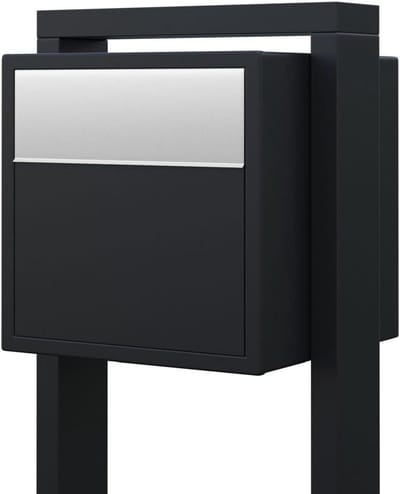 Staande brievenbus - Brievenbus paal - Post ontvangen - Gepoedercoat staal - 49x130x40 cm - Zwart
