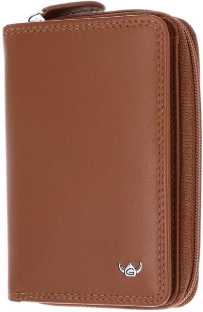 Golden Head Leren portemonnee Polo RFID Protect RV-Börse 3317 Cognac bruine
