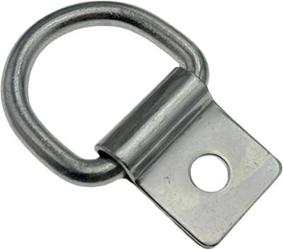 Zware D-lus sjorogen - Ankerbevestiging vracht - Veilig lading vastzetten - Hoog draagvermogen - 10 mm dik - Zilver