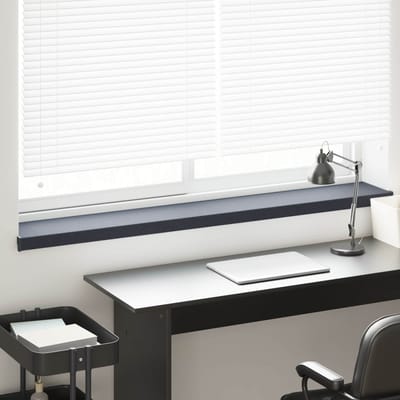vidaXL - Raamdorpel - Antraciet - met - houtnerf - 120 - x - 20 - x - 4,5 - cm - PVC