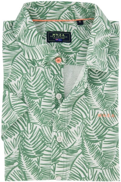 Overhemd New Zealand groen casual met print
