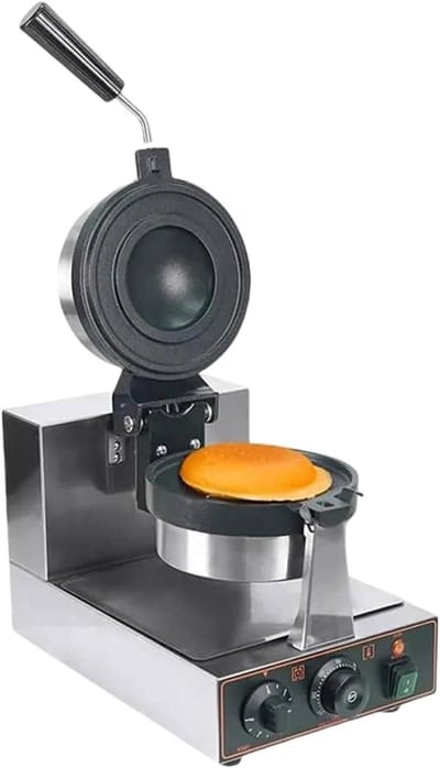 Wafelijzer Dessert - Dessertmaker - Snacks Maken - Dubbelzijdig Verwarmen - 250x445x260mm - Zilverkleurig