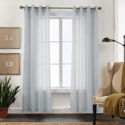 Dailygoods- Gordijnen Transparant - Set van 2 - 100% Polyester - Design met Oogjes - H225 cm x B140 cm - Milieuvriendelijk - Raamdecoratie