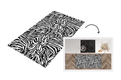 Keukenloper - Loper keuken - Patroon - Zebra - Vacht - 120x60 cm - Keukenloper vinyl