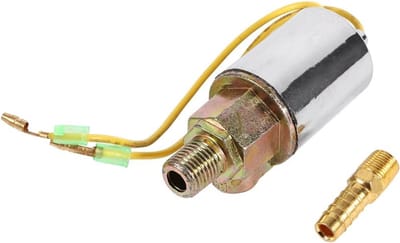 Zware 24V Solenoid Ventiel voor Luchtfluit, 1/4" NPT, 180PSI, Geschikt voor Treinen en Trucks, Duurzaam Koper en Zink Legering