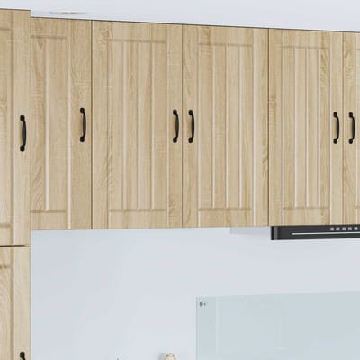 vidaXL - Wandkast - LUCCA - Sonoma - Eiken - 80 - x - 31 - x - 80 - cm - Bewerkt - hout