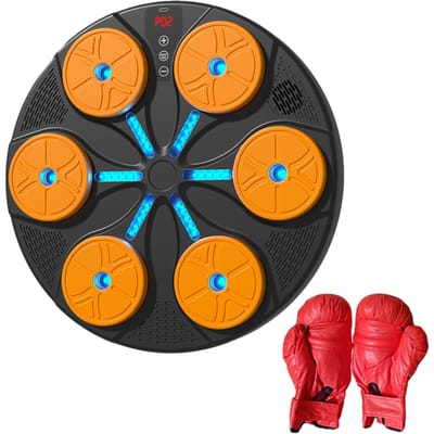 Muziekboksmachine, muurdoel, slimme boksmachine muurdoel, elektronisch Orange Adult Gloves