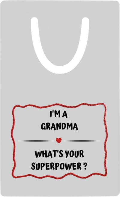 Hacebo® - I'm a grandma what's your superpower? metalen boekenlegger - Oma - oma met superkracht - verjaardag - cadeautje voor oma - oma artikelen - kado - geschenk Bladwijzer boekenleggers - 7.6 cm x 5cm